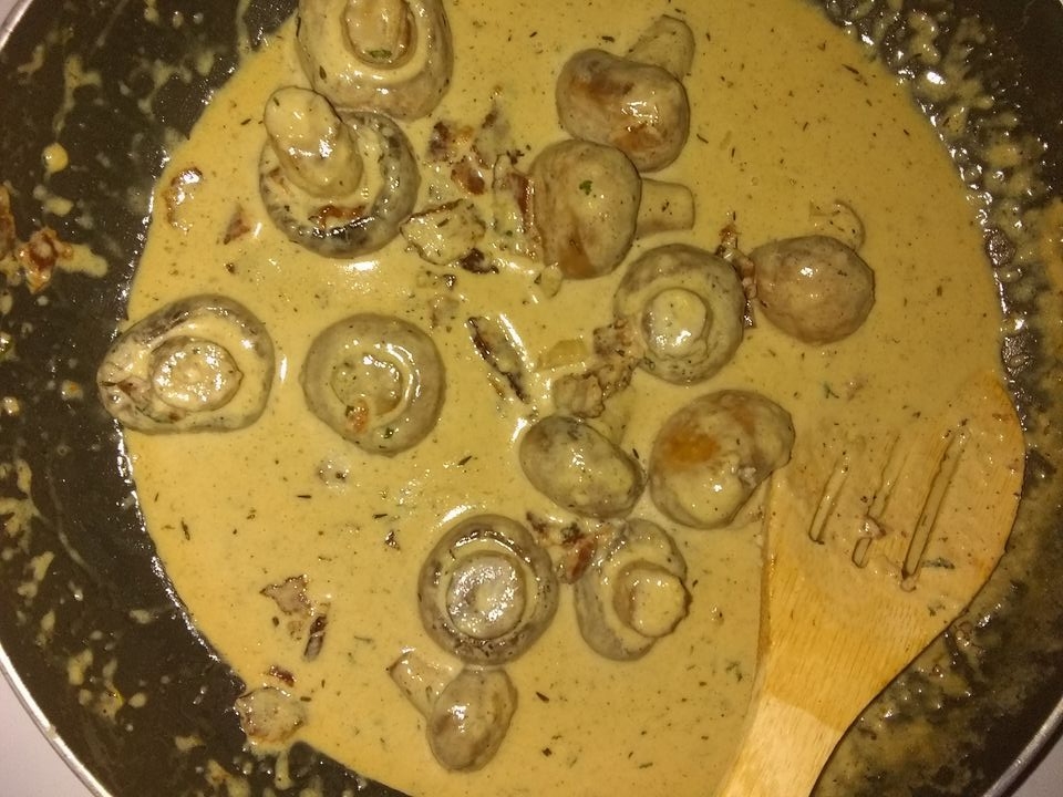 Creamy Garlic Mushrooms and&nbsp;Bacon