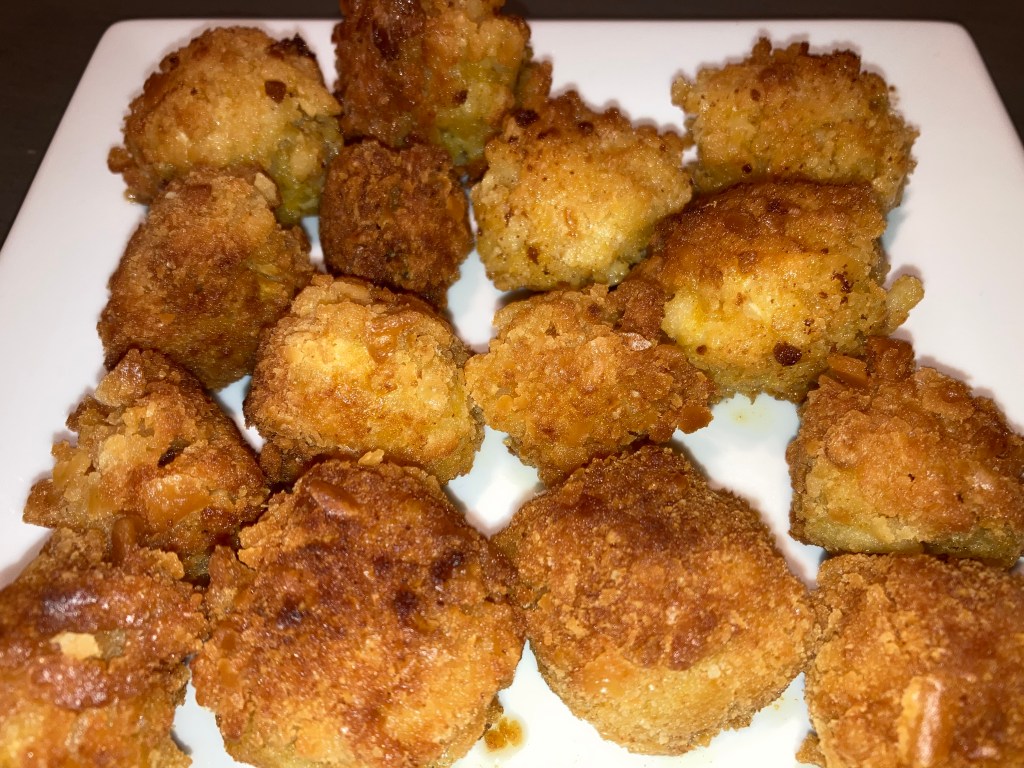 fried macaroni and cheese balls