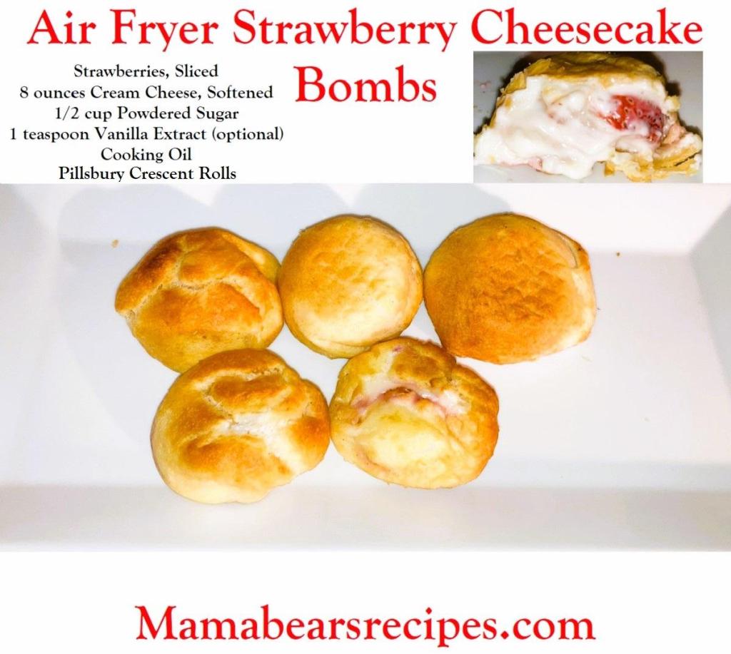Air Fryer Strawberry Cheesecake&nbsp;Bombs