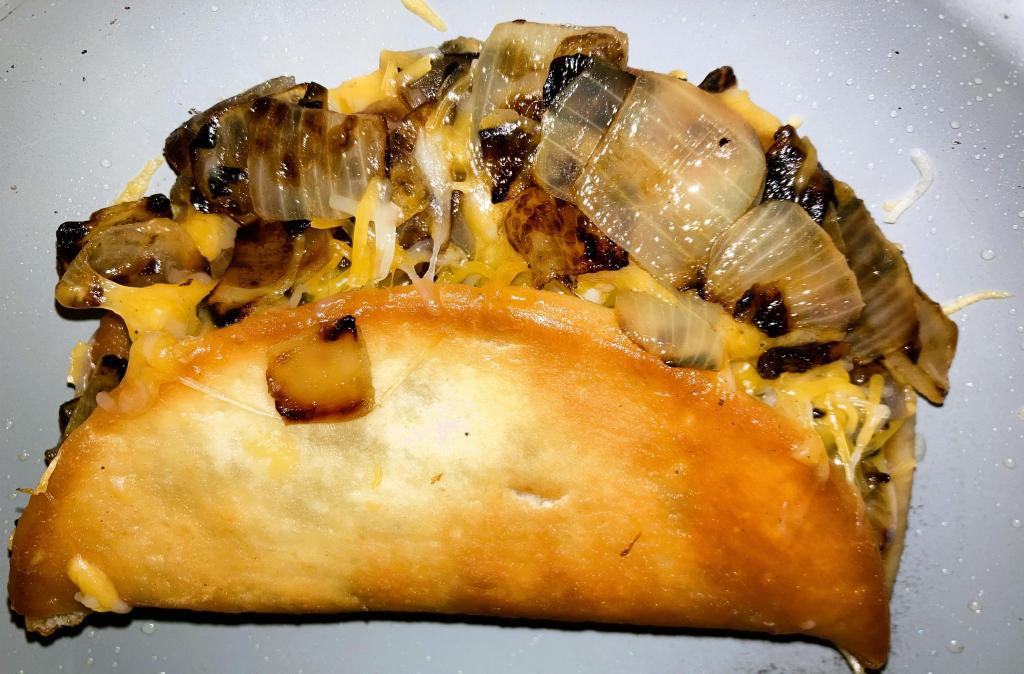 Caramelized Onion and Cheese Chalupa