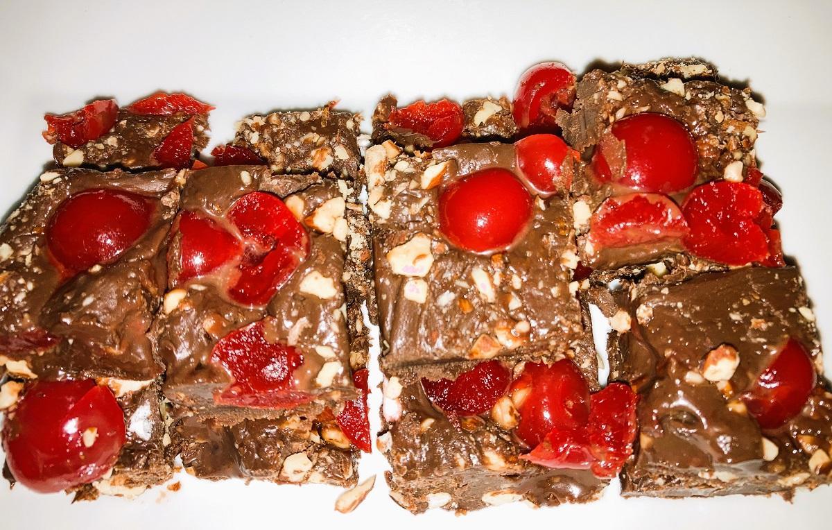 Chocolate Cherry Almond Fudge