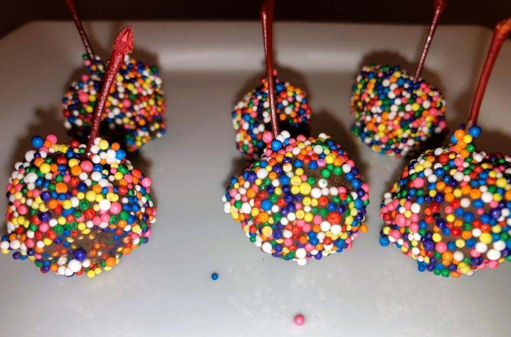 Chocolate Covered Cherries with&nbsp;Sprinkles