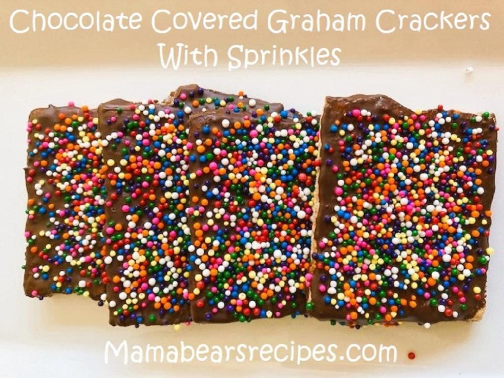Chocolate Covered Graham Crackers with&nbsp;Sprinkles