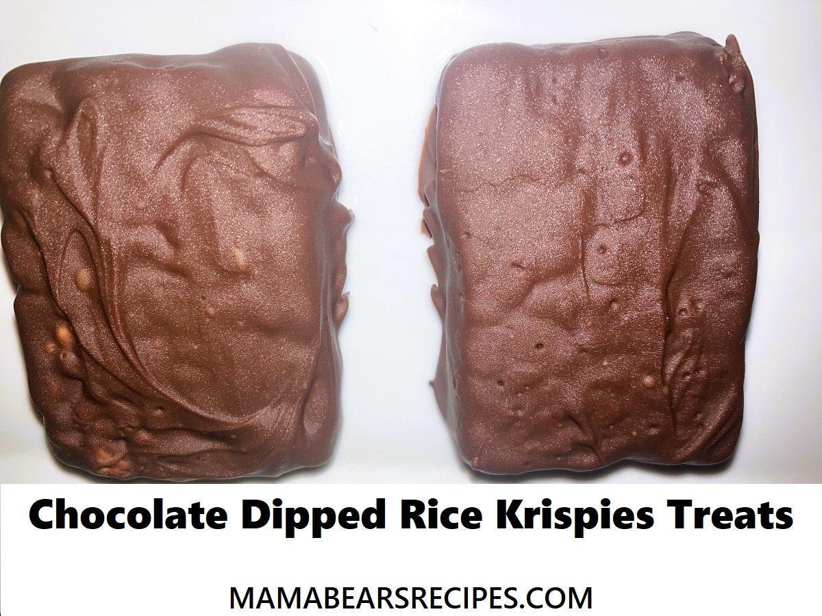 Chocolate Dipped Rice Krispies Treats