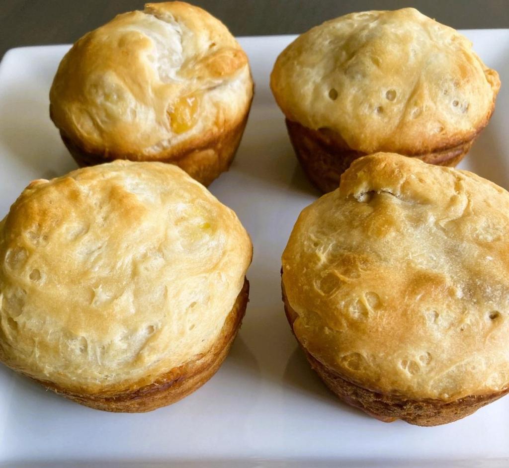 Bacon, Sausage, Egg and Cheese Stuffed Biscuits