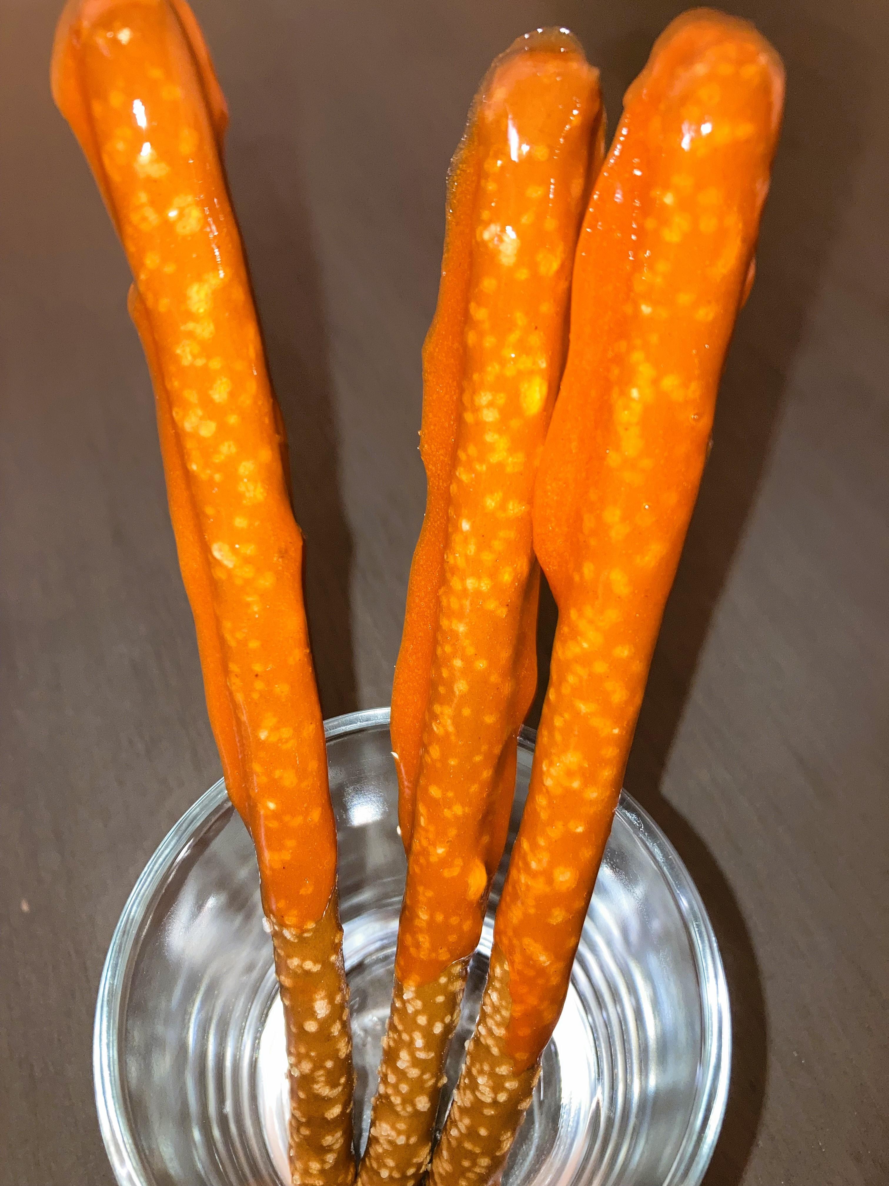 Candy Corn Pretzel Rods