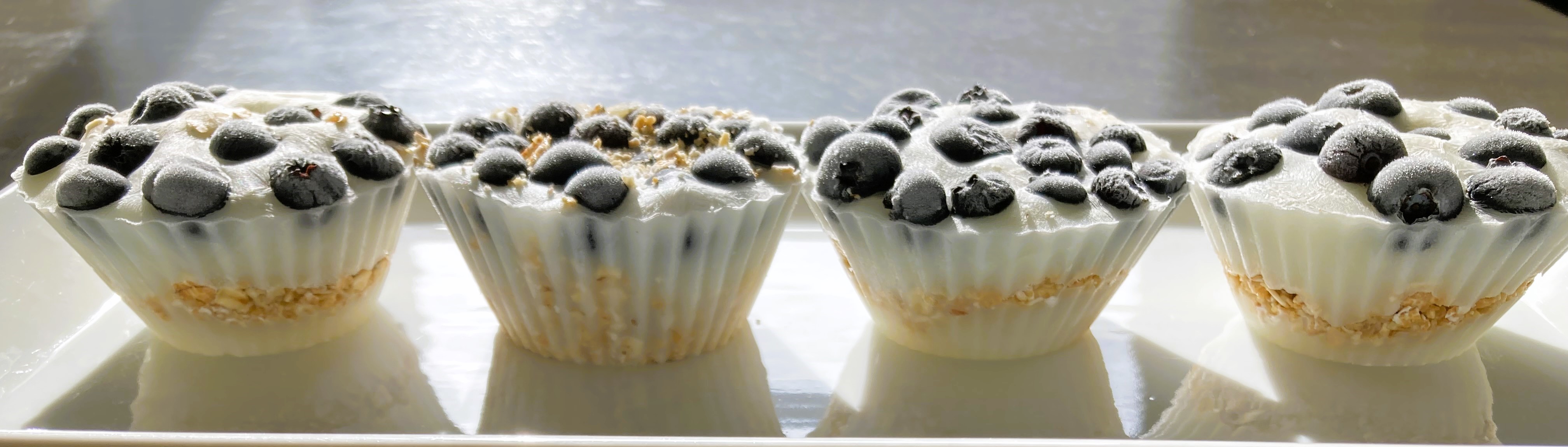 Frozen Blueberry Granola Yogurt Cups