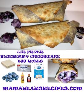 Air Fryer Blueberry Cheesecake Egg Rolls23
