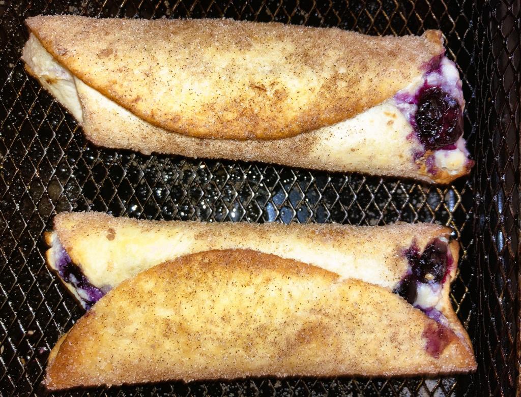 Air Fryer Blueberry Cheesecake Chimichanga