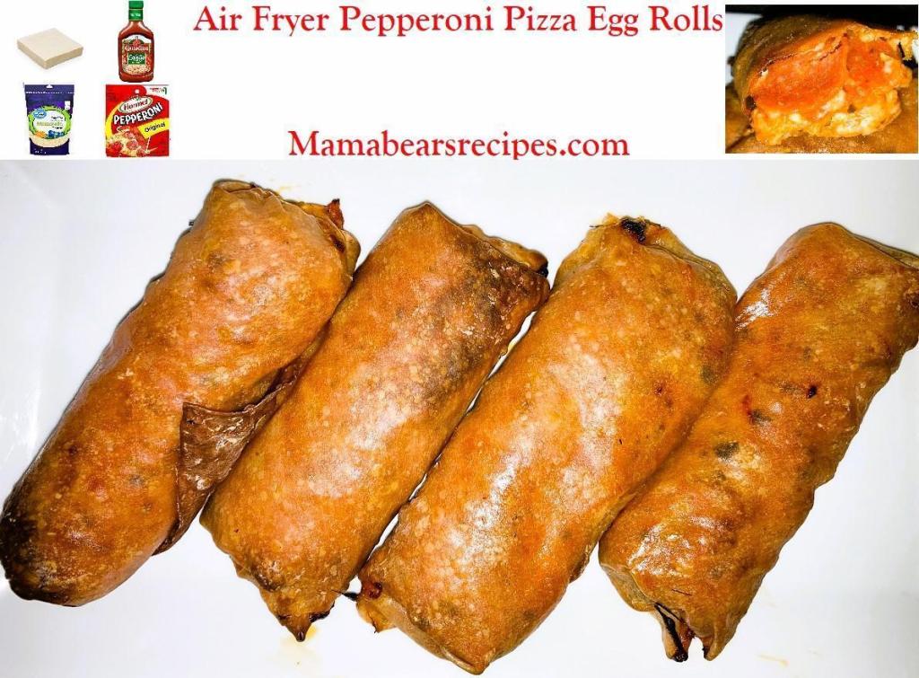 Air Fryer Pepperoni Pizza Egg Rolls