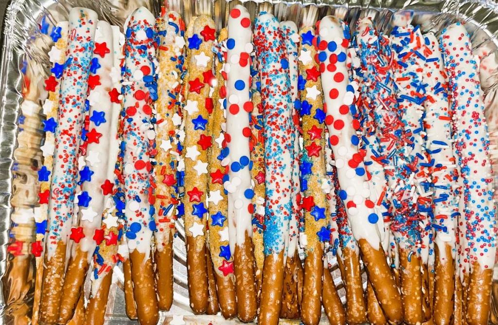 Patriotic Pretzel Rods