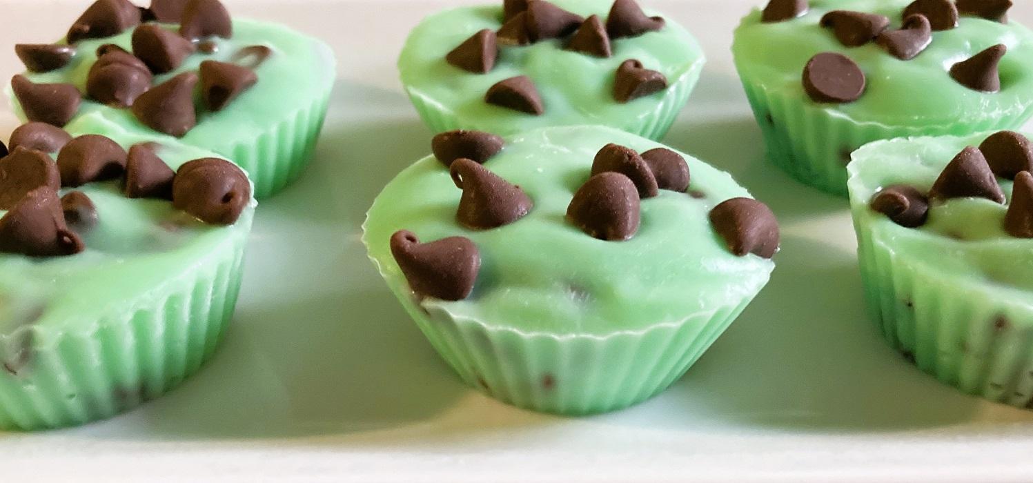 Mint Chocolate Chip Frozen Yogurt Cups