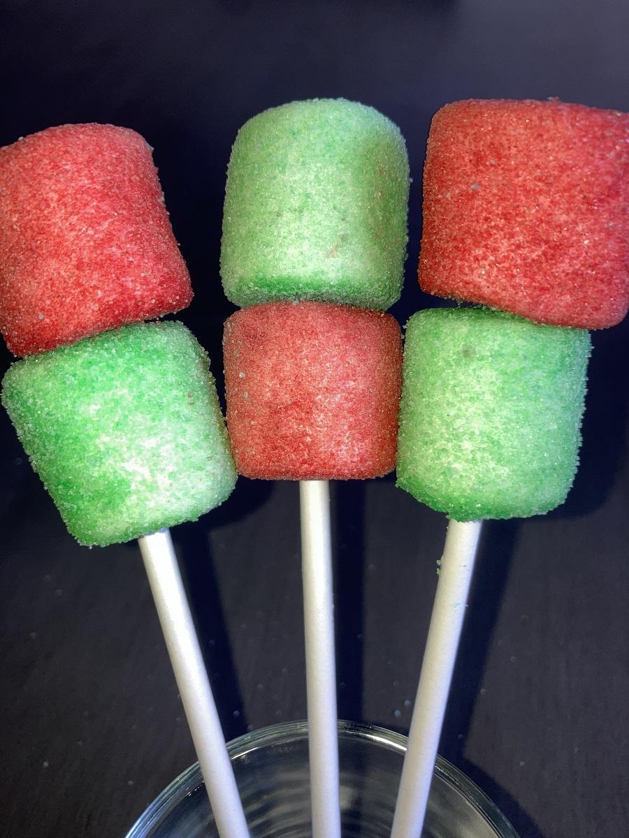 Christmas Jello Marshmallow Pops