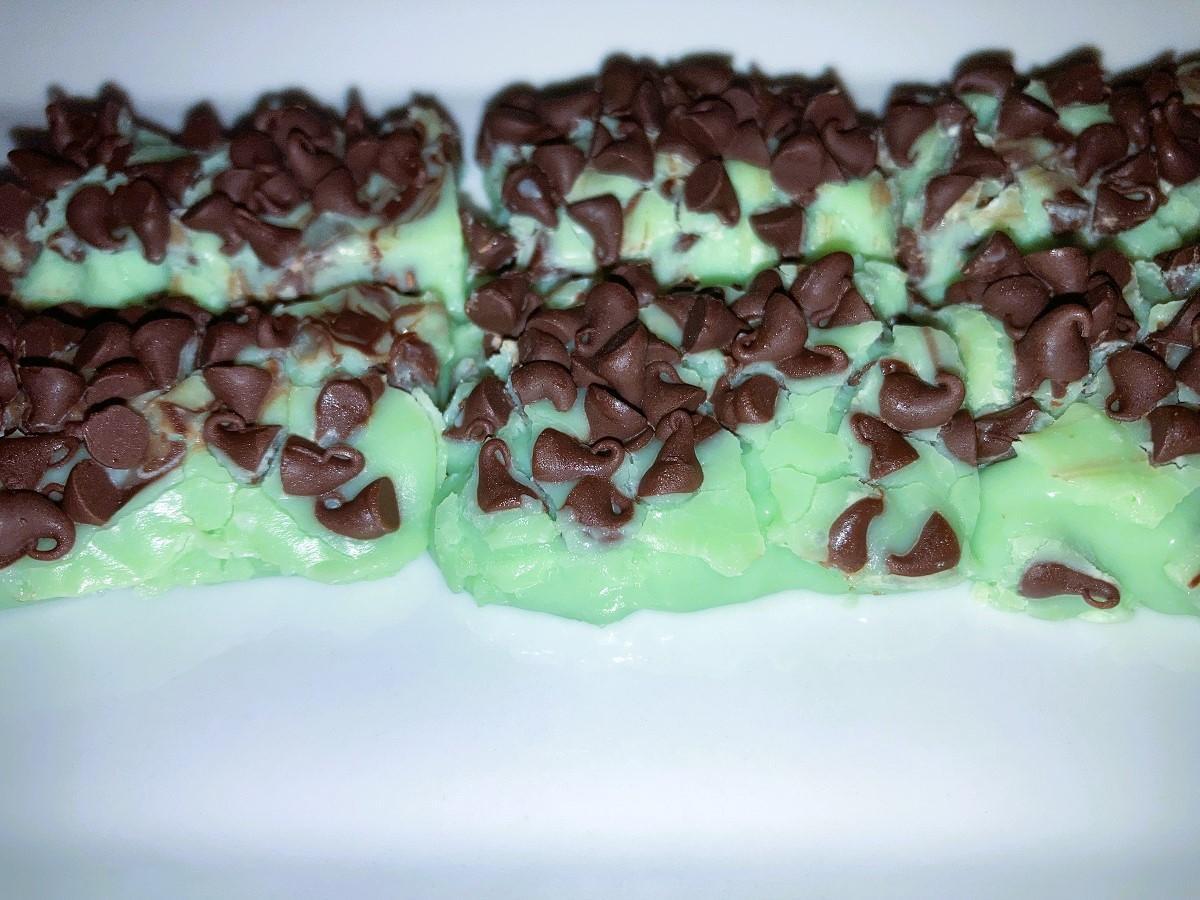 Mint Chocolate Chip Fudge