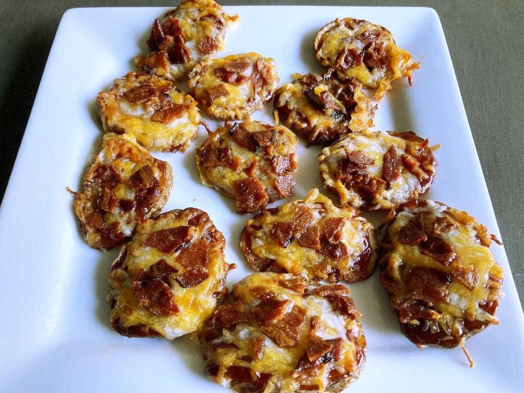Air Fryer BBQ Bacon Cheesy Potato Rounds